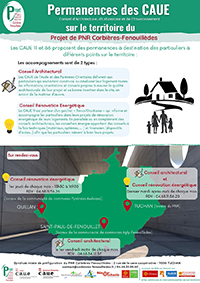 Les CAUE 11 et 66 proposent des permanences