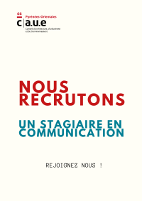 Le CAUE 66 recherche un stagiaire en communication