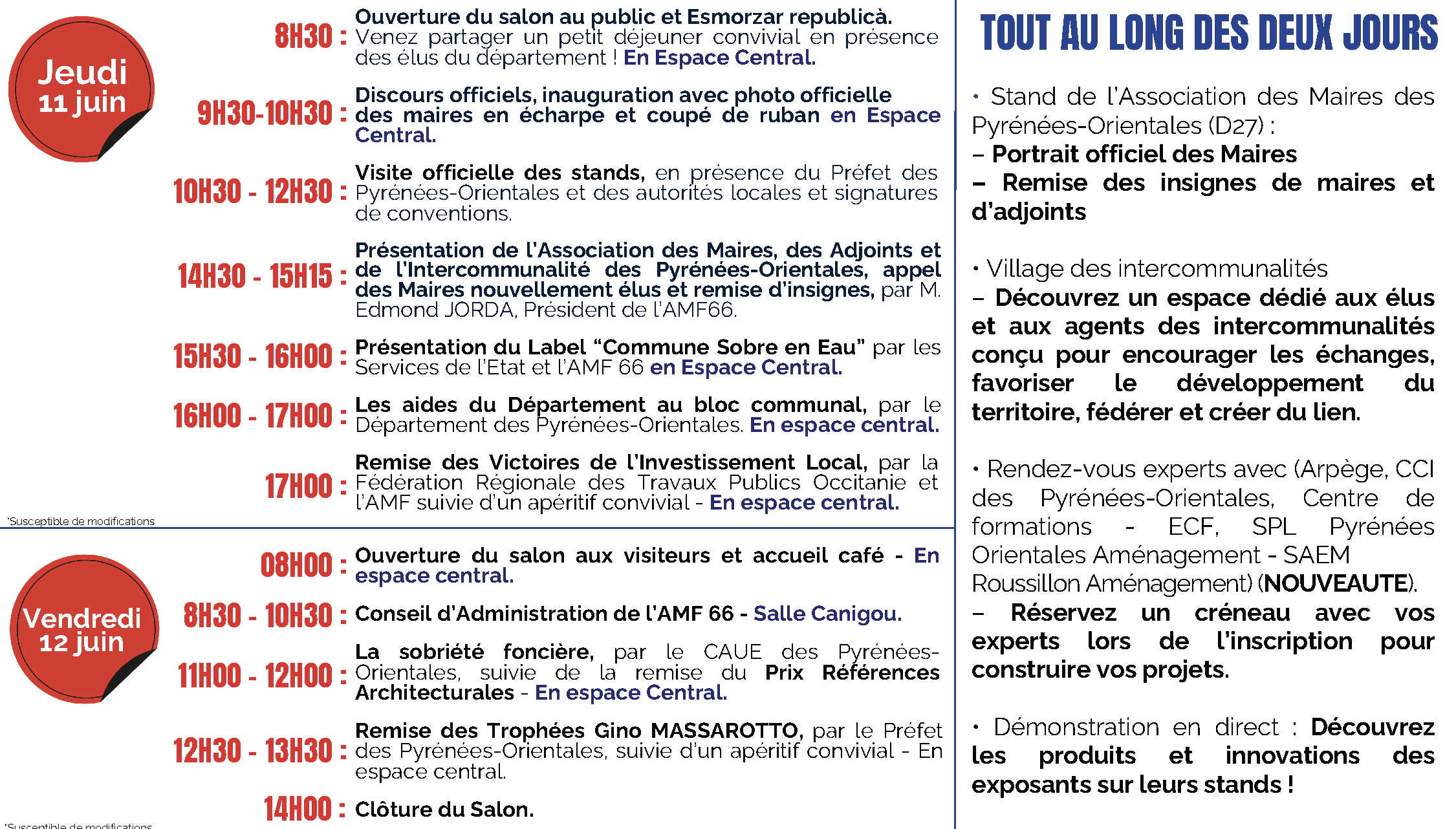 Salon des Maires Programme 2026